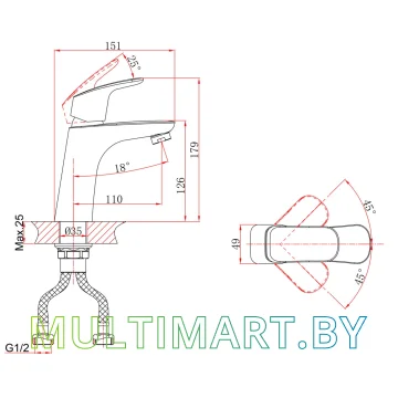 Смеситель A-Five Daisy A5-0321 картинка 2
